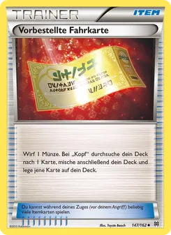 Vorbestellte Fahrkarte, TURBOstart No. 147 Normal