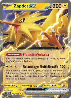 Zapdos ex, 151 Nº 145 Holo