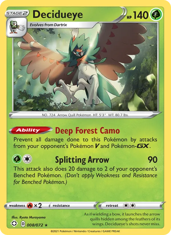 Decidueye, Shining Fates Nº 8