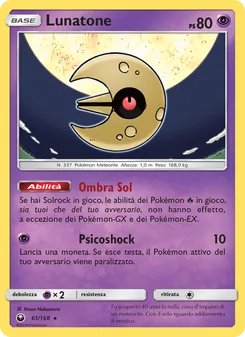 Lunatone, Tempesta Astrale No. 61 Normal