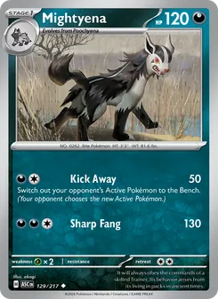 Mightyena, Ascended Heroes No. 129 Normal