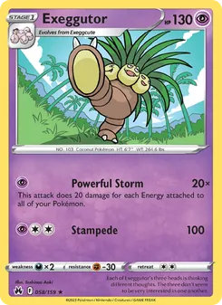 Exeggutor, Crown Zenith No. 058 Normal