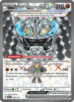 Ogerpon Máscara Cimiento ex, Mascarada Crepuscular Nº 199 Holo