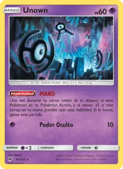 Unown, Truenos Perdidos No. 91 Normal