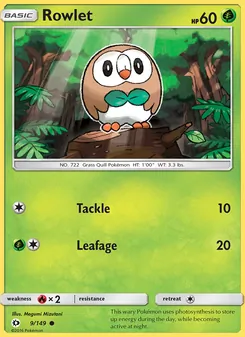 Rowlet, Sun & Moon No. 9