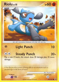 Riolu, Platinum Nº 91 Normal