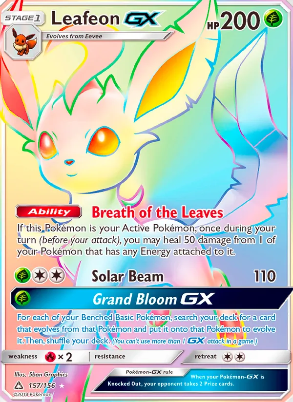 Leafeon GX, Ultra Prism No. 157