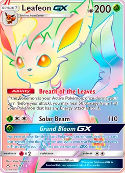 Leafeon GX, Ultra Prism Nº 157 Normal