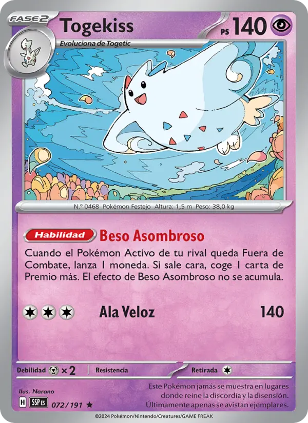 Togekiss, Chispas Fulgurantes No. 072