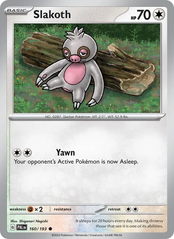 Slakoth, Paldea Evolved No. 160