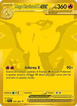 Mega Charizard X-ex, Flamme Spettrali No. 130 Holo