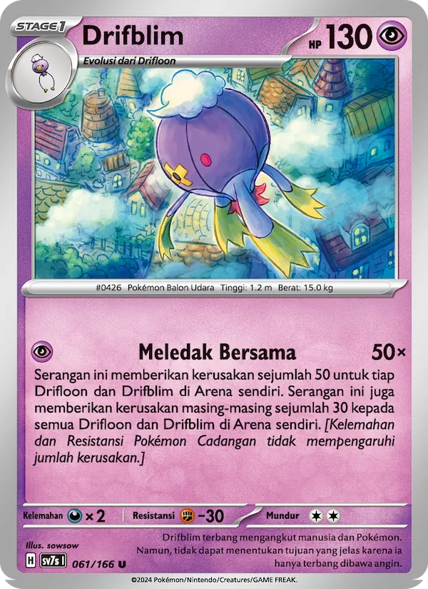 Drifblim, Bimbingan Rasi Nº 061