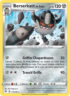 Berserkatt de Galar, Voltage Éclatant Nº 113 Normal