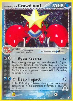 Team Aqua's Crawdaunt, Team Magma vs Team Aqua No. 2