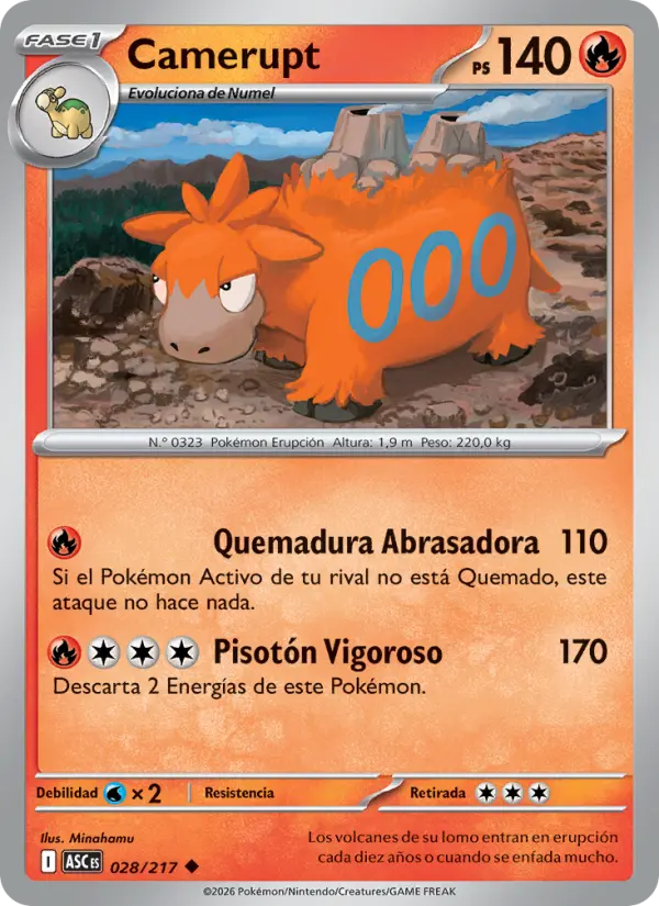 Camerupt, Héroes Ascendentes No. 028