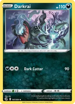 Darkrai, Fusion Strike No. 167 Normal