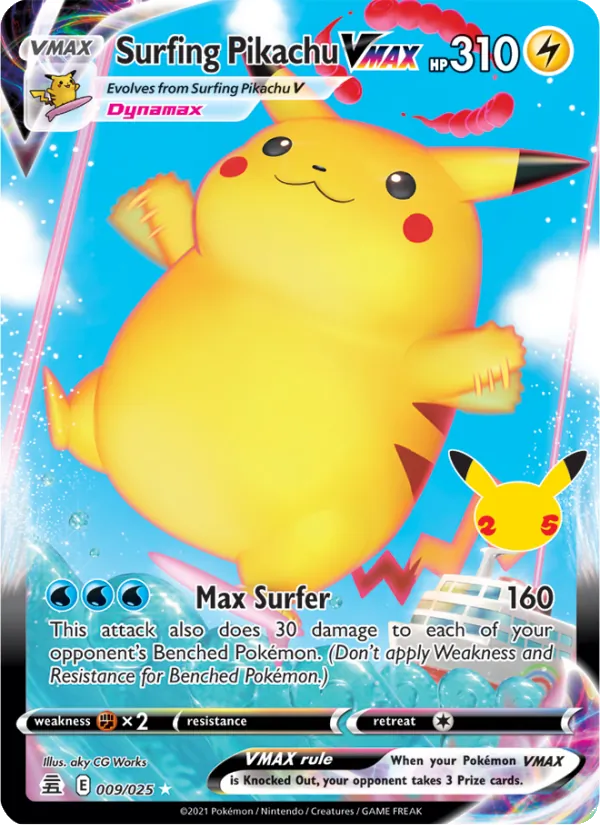 Surfing Pikachu VMAX, Celebrations Nº 9