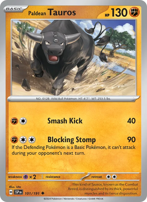 Paldean Tauros, Surging Sparks Nº 101
