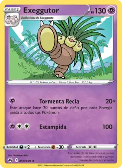 Exeggutor, Cenit Supremo No. 058 Normal