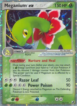Meganium ex, Unseen Forces No. 106 Holo