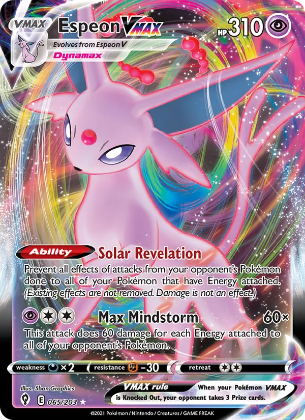 Espeon VMAX, Evolving Skies Nº 65