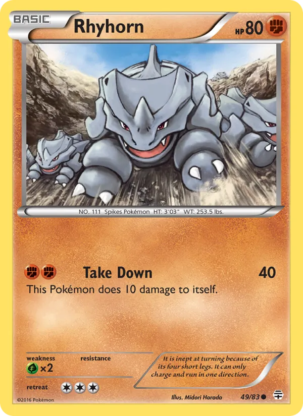 Rhyhorn, Generations Nº 49