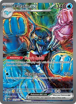 Palafin ex, Prismatic Evolutions No. 151 Holo