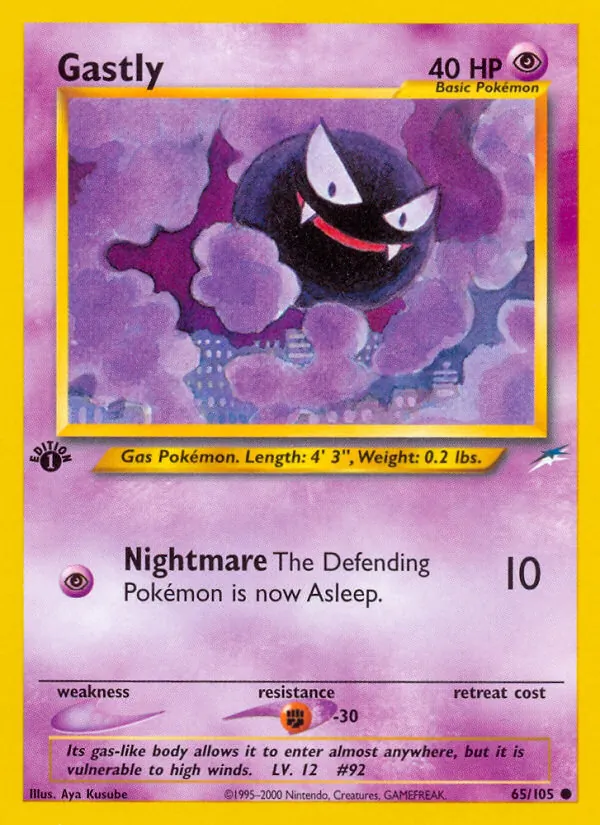 Gastly, Neo Destiny Nº 65