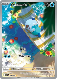 Oshawott, White Flare No. 105 Holo