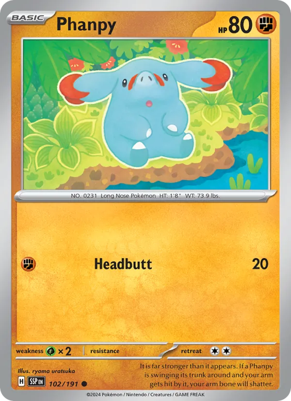 Phanpy, Surging Sparks No. 102