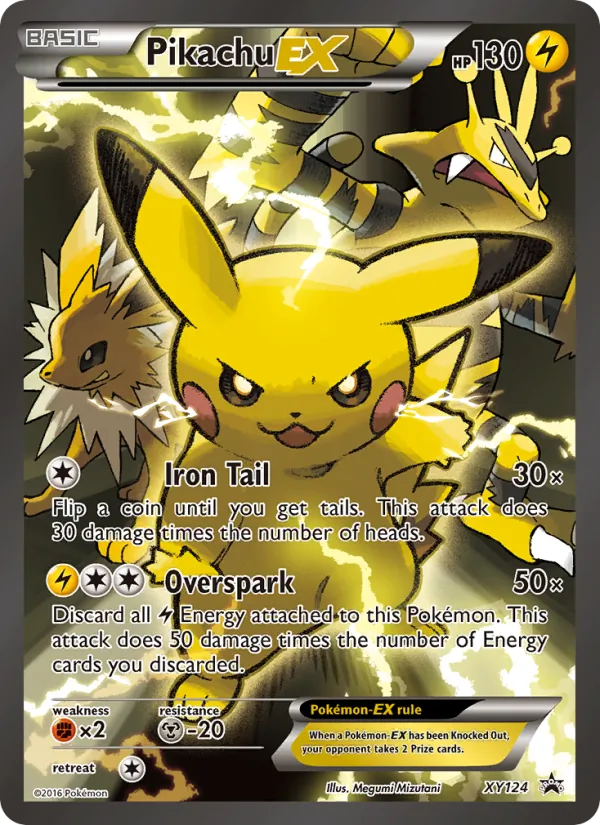 Pikachu EX, XY Black Star Promos No. XY124