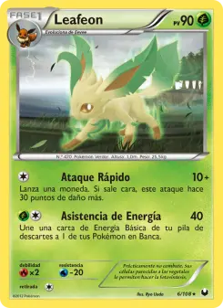 Leafeon, Oscuros Exploradores Nº 6 Normal