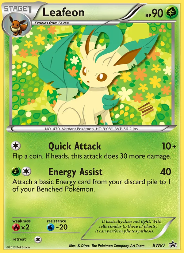 Leafeon, BW Black Star Promos No. BW87