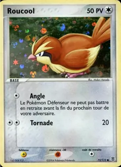 Roucool, EX Rouge Feu & Vert Feuille Nº 73 Normal