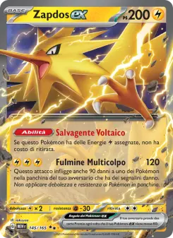 Zapdos-ex, 151 Nº 145 Holo