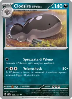 Clodsire di Paldea, Ossidiana Infuocata Nº 129 Normal