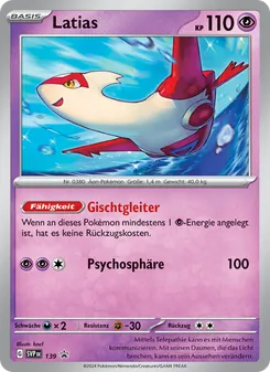 Latias, SVP Black Star Promos Nº 139 Holo
