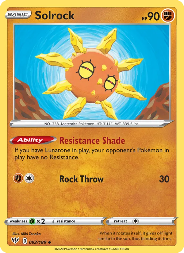 Solrock, Darkness Ablaze Nº 92
