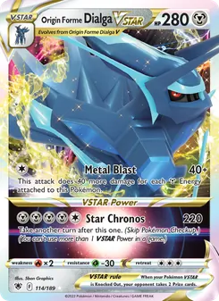 Origin Forme Dialga VSTAR, Astral Radiance Nº 114 Holo