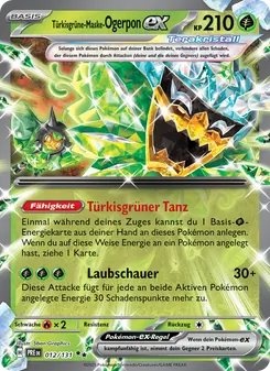 Türkisgrüne-Maske-Ogerpon-ex, Prismatische Entwicklungen Nº 012 Holo