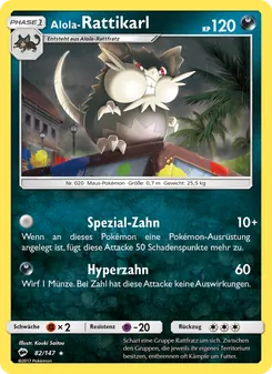Alola-Rattikarl, Nacht in Flammen No. 82 Normal