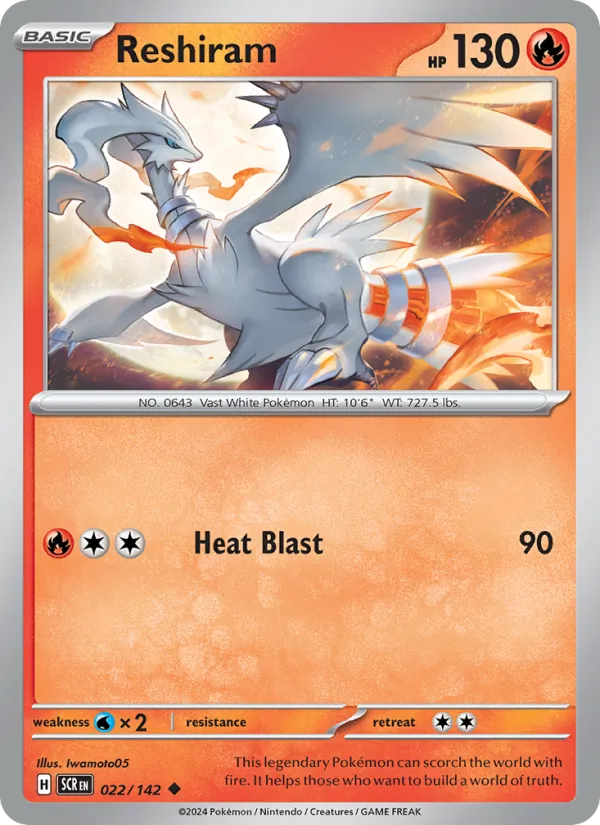 Reshiram, Stellar Crown No. 022