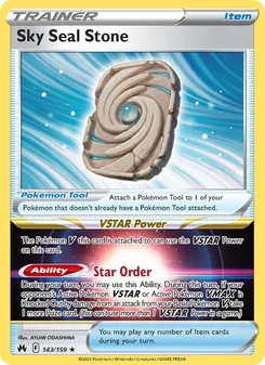 Sky Seal Stone, Crown Zenith Nº 143 Holo
