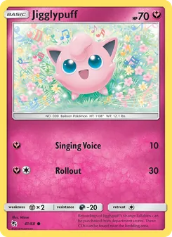 Jigglypuff, Hidden Fates No. 41 Normal