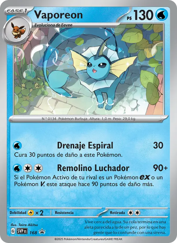 Vaporeon, SVP Black Star Promos No. 168