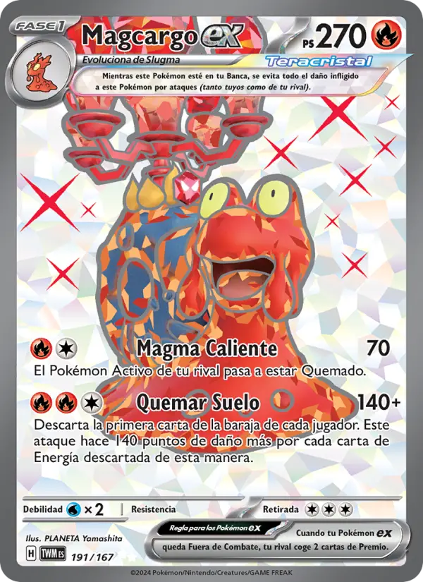 Magcargo ex, Mascarada Crepuscular No. 191
