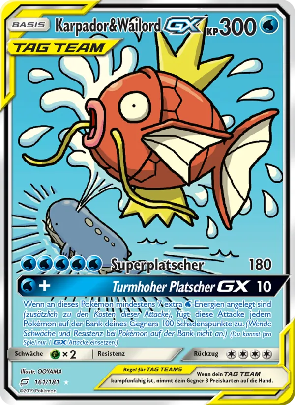 Karpador & Wailord GX, Teams Sind Trumpf Nº 161