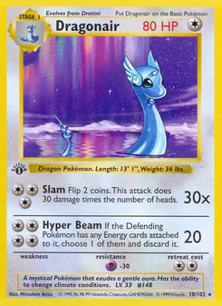 Dragonair, Base Set No. 18 Normal