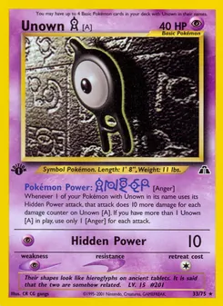 Unown [A], Neo Discovery No. 33 Normal