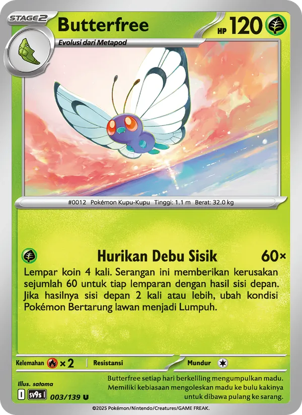Butterfree, Ikatan Takdir Nº 003